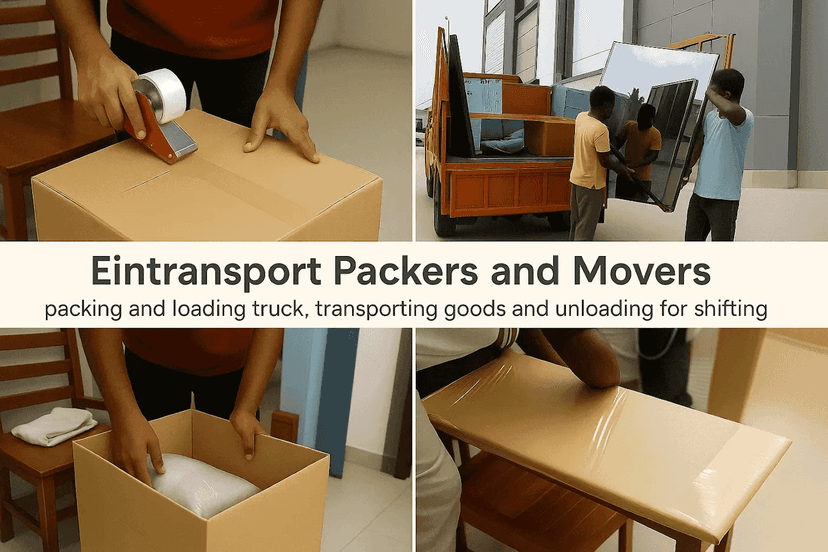 Packers and movers packing and loading goods